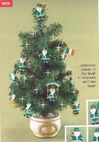 LIGHTED CLADDAUGH TREE W/ ORNAMENTS
